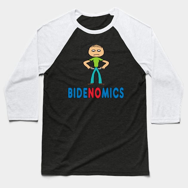 Bidenomics Baseball T-Shirt by Mark Ewbie